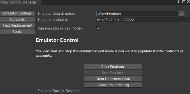 Start Emulator example