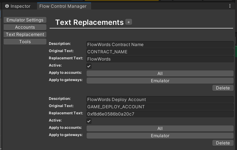 Flow Control Manager Text Replacement final state