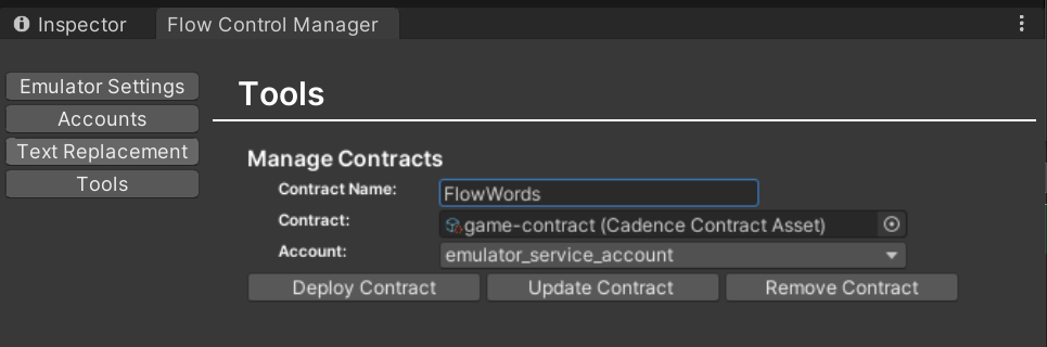 Flow Control Manager contract deployment example